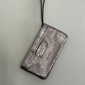 Kate Spade metallic wristlet